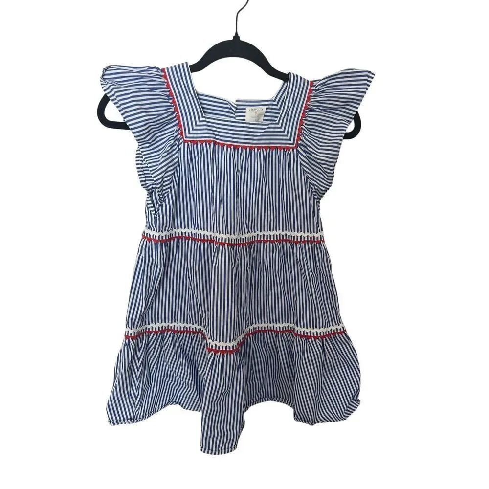 Crewcuts cotton striped dress sz 8